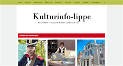 Desktop Screenshot of kulturinfo-lippe.de