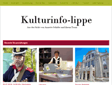 Tablet Screenshot of kulturinfo-lippe.de